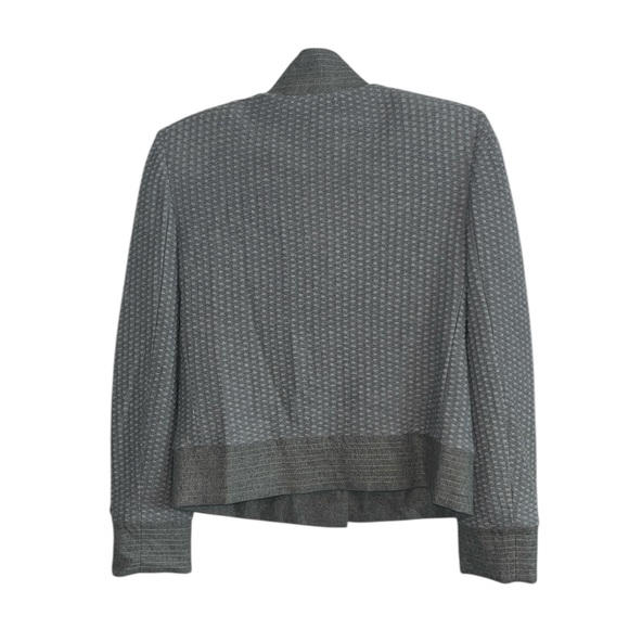 St. John Couture Tweed Lined Jacket Stand Collar Button closure Lined Size 4 - Picture 4 of 9